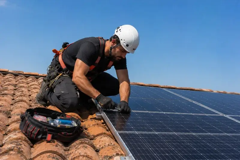 Maintenance et monitoring de panneaux solaires à Llo